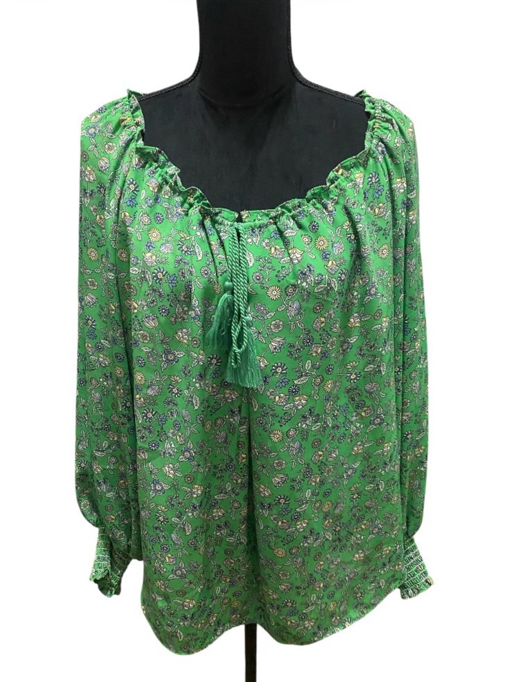 Max Studio Floral Peasant Blouse